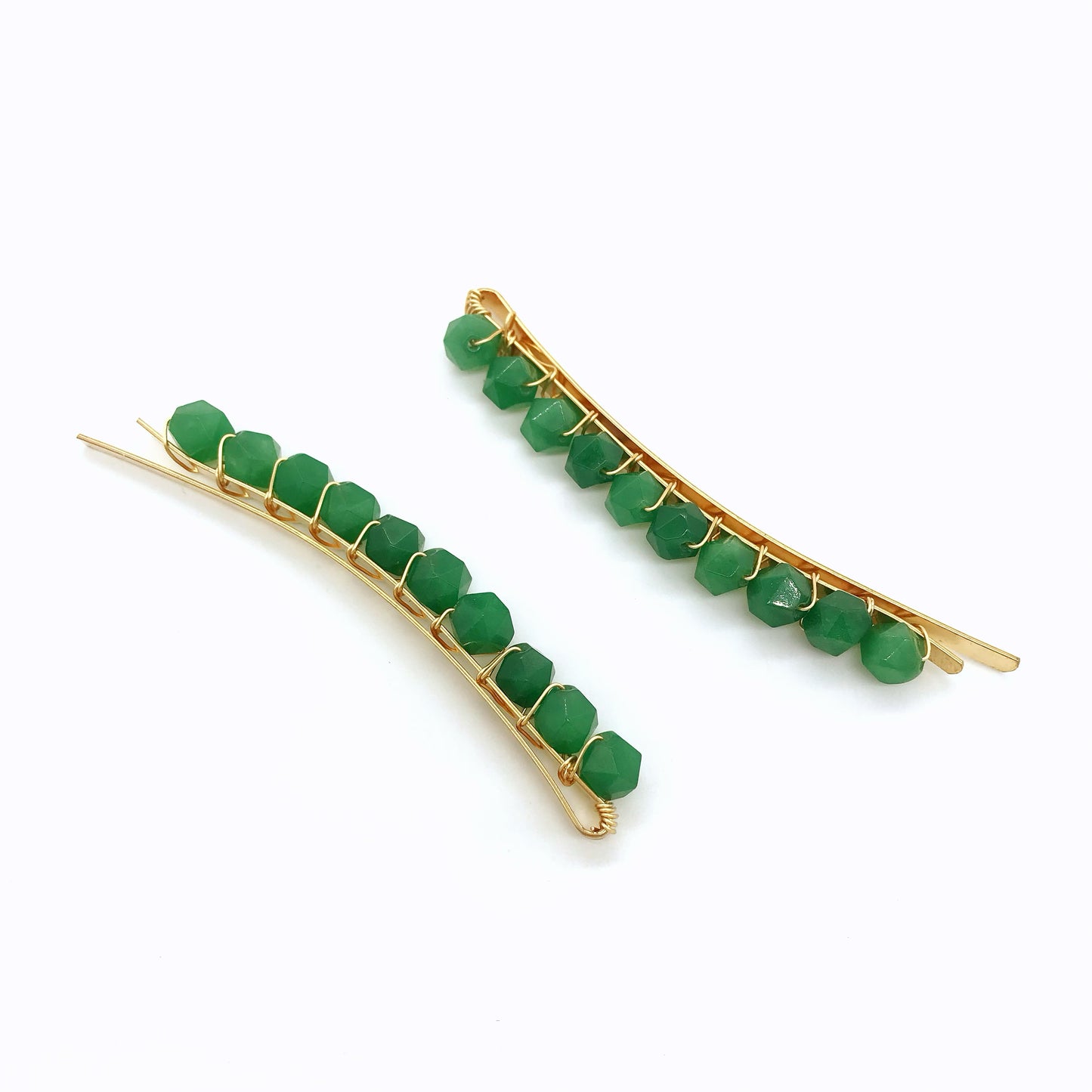 Crystal facets hair pin