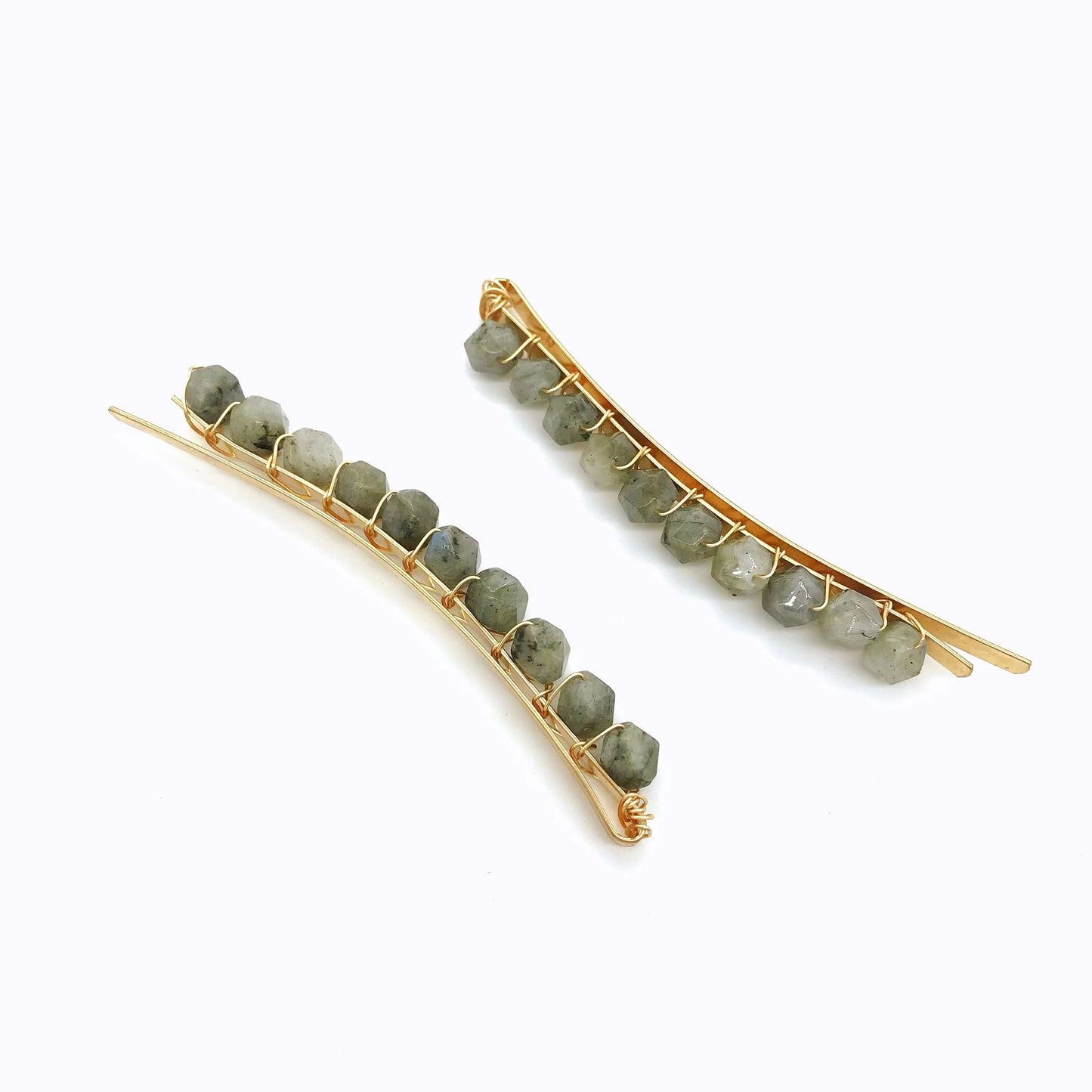 Crystal facets hair pin