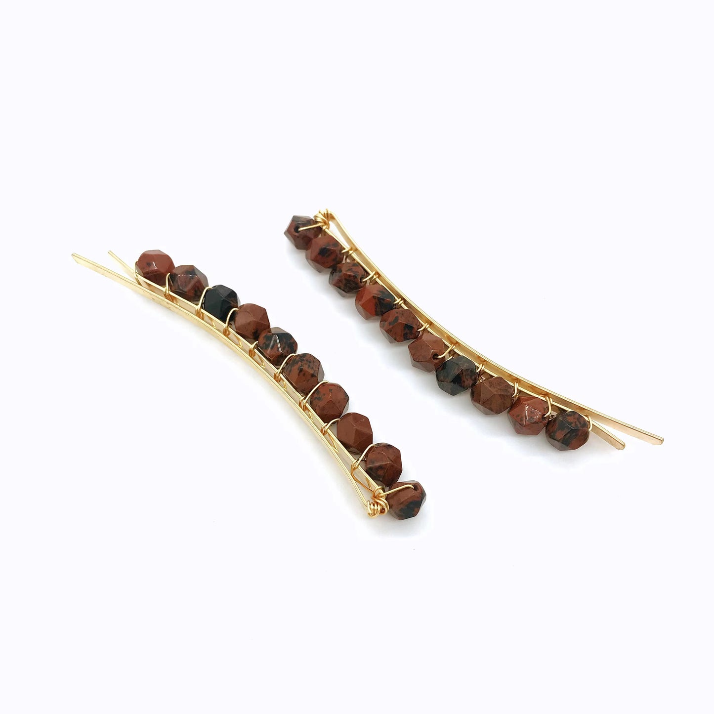 Crystal facets hair pin