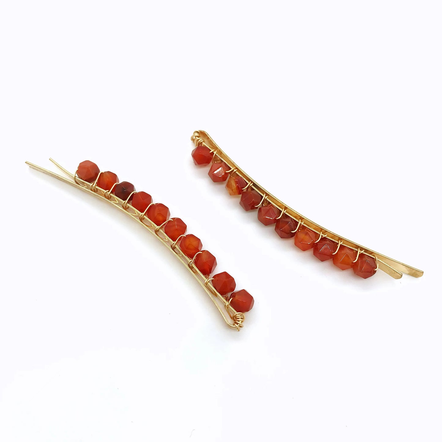 Crystal facets hair pin
