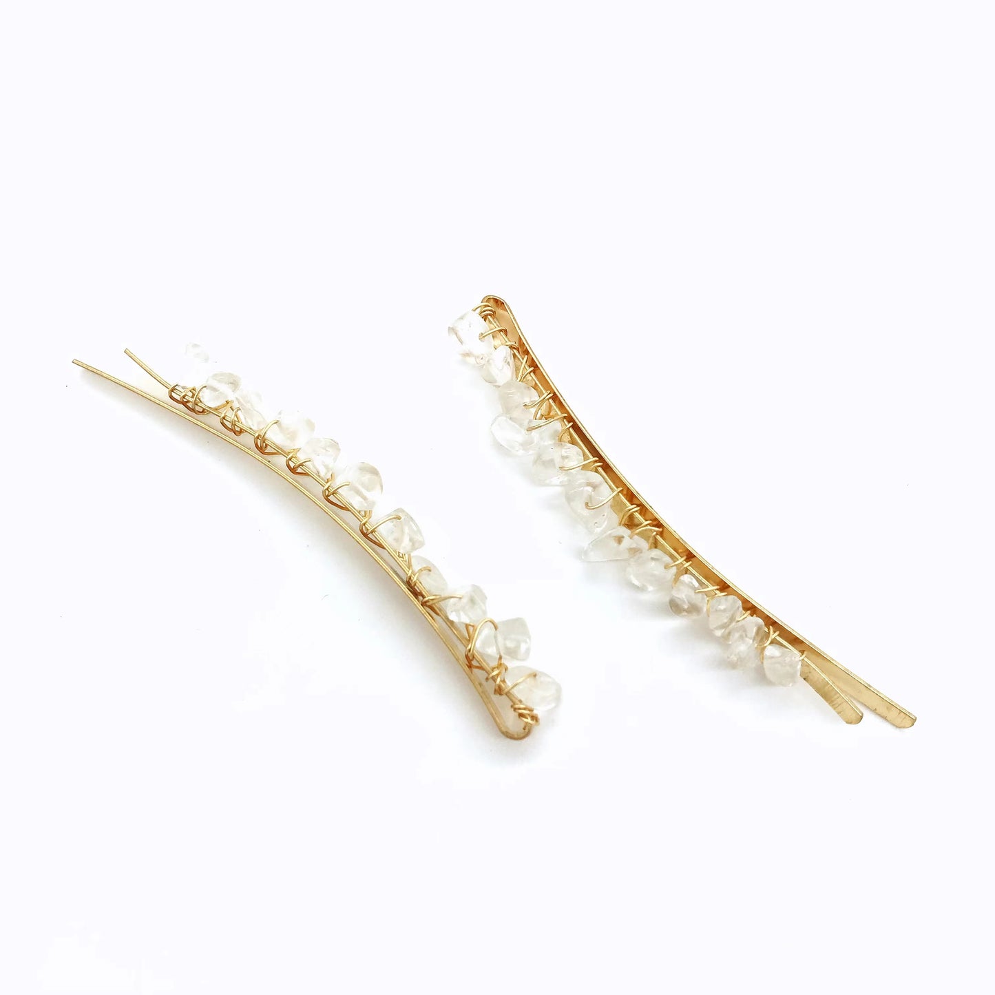 Crystal chips hair pin