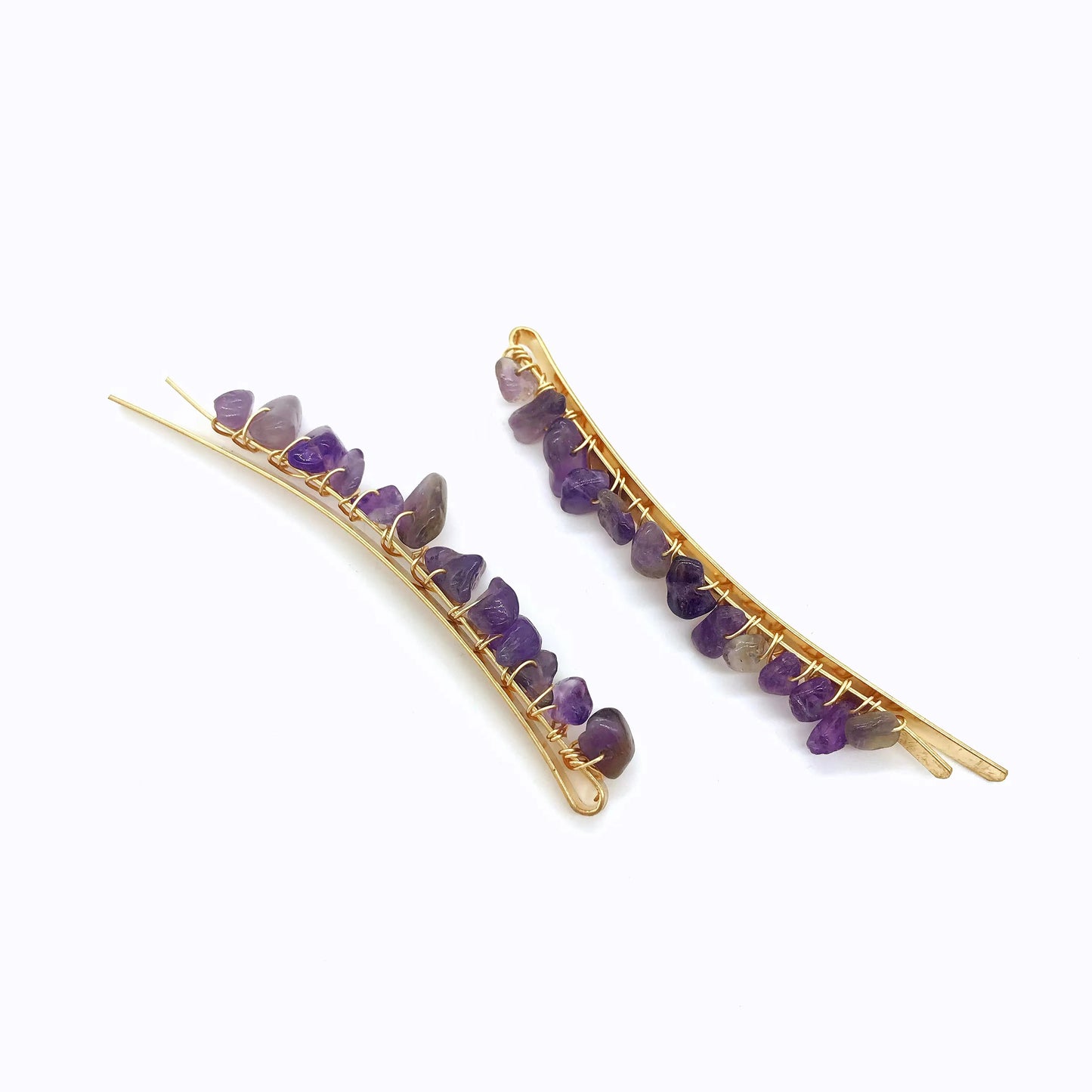 Crystal chips hair pin