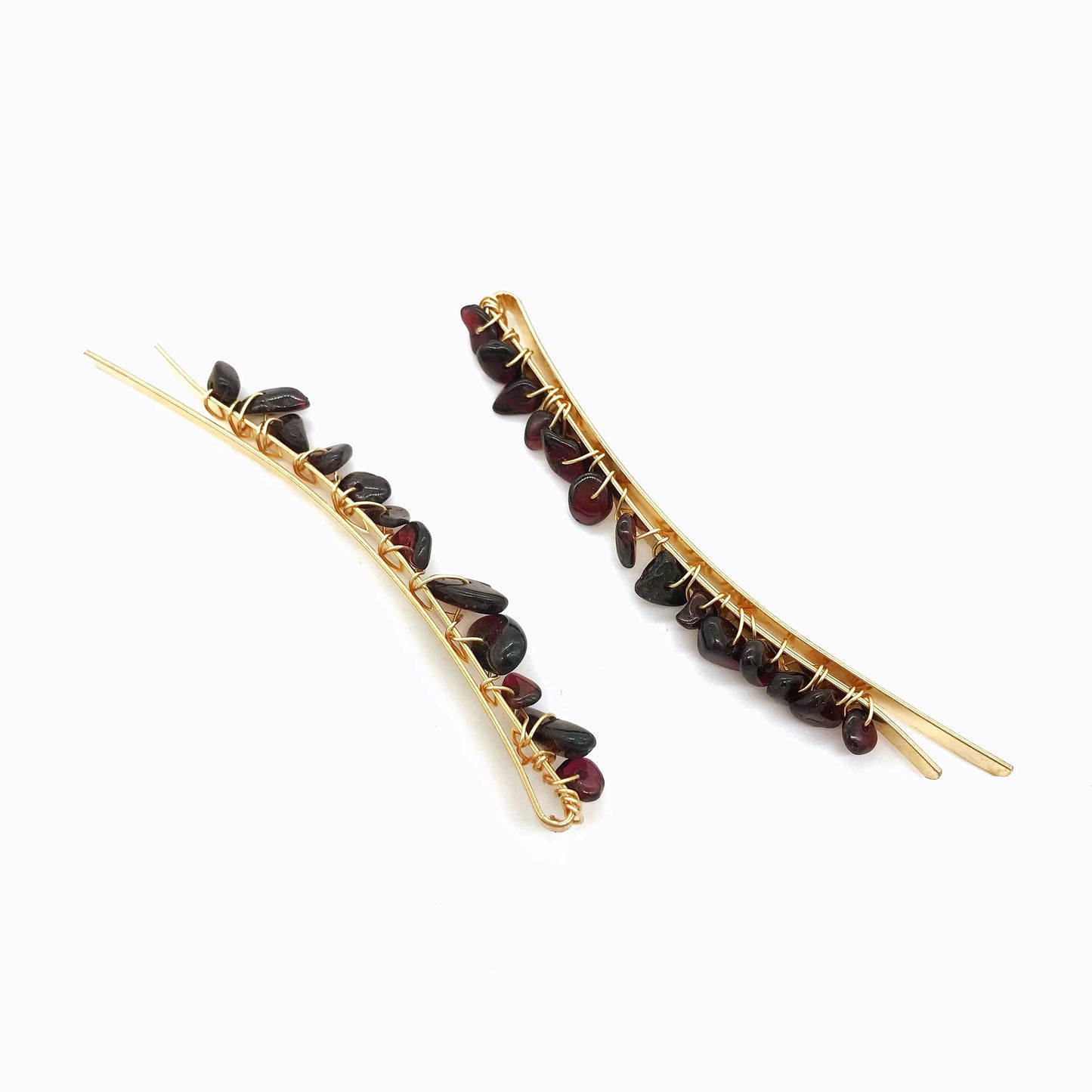 Crystal chips hair pin