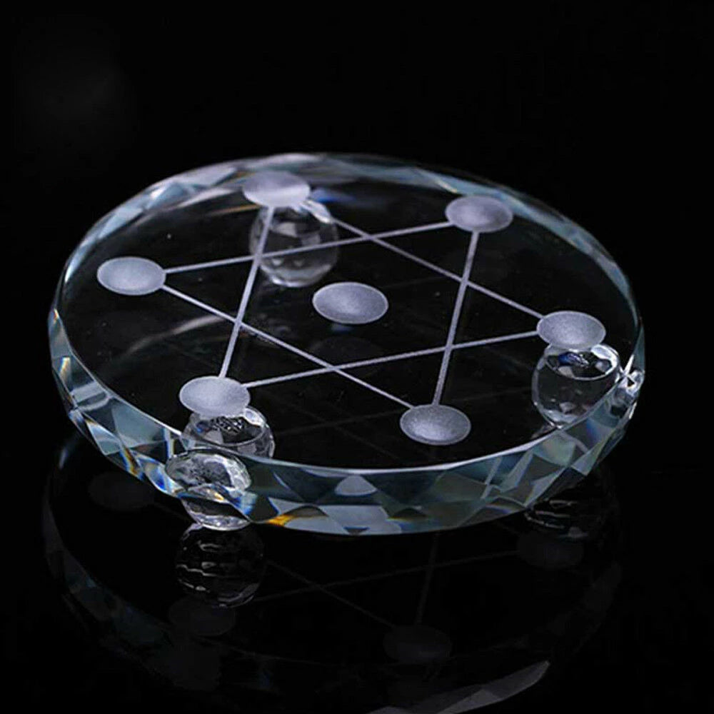 Crystal glass seven spheres stand