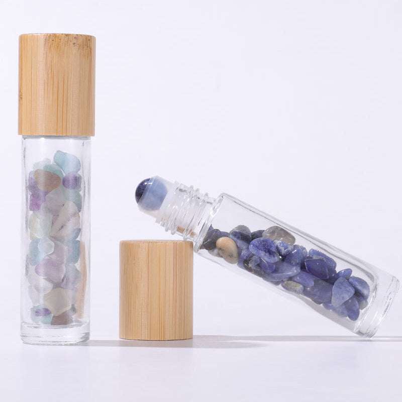 Crystal Chips Perfume Bottle wooden