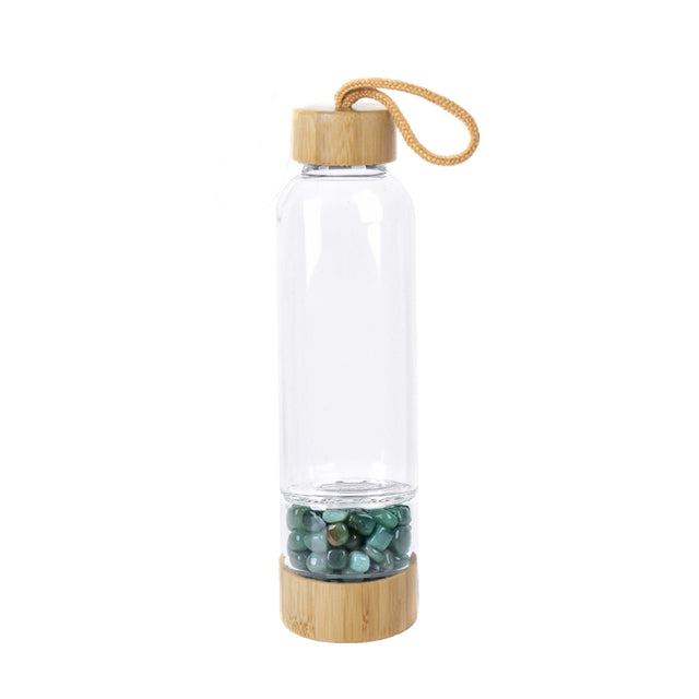 Wooden glass chips bottle