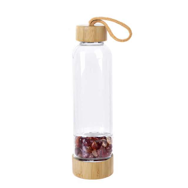 Wooden glass chips bottle