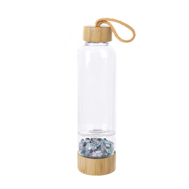 Wooden glass chips bottle
