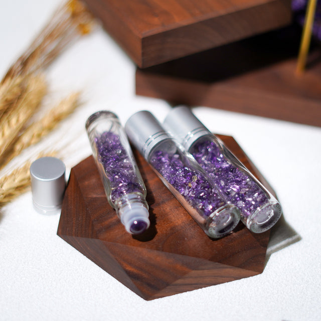 Crystal chips perfume bottle