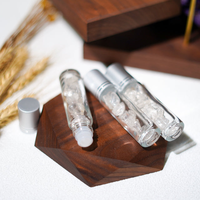 Crystal chips perfume bottle