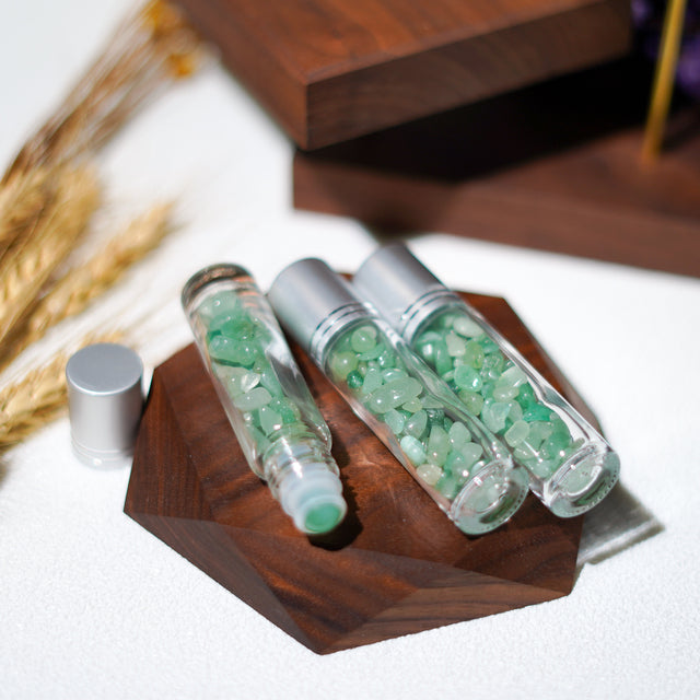 Crystal chips perfume bottle