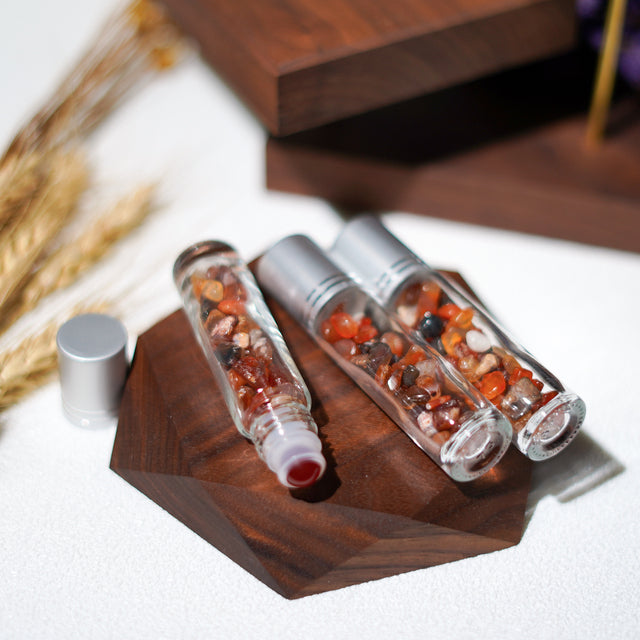 Crystal chips perfume bottle