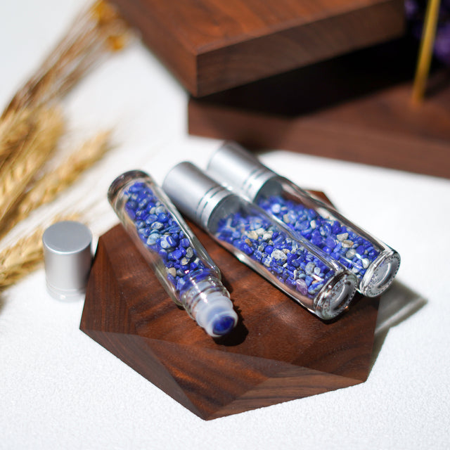 Crystal chips perfume bottle
