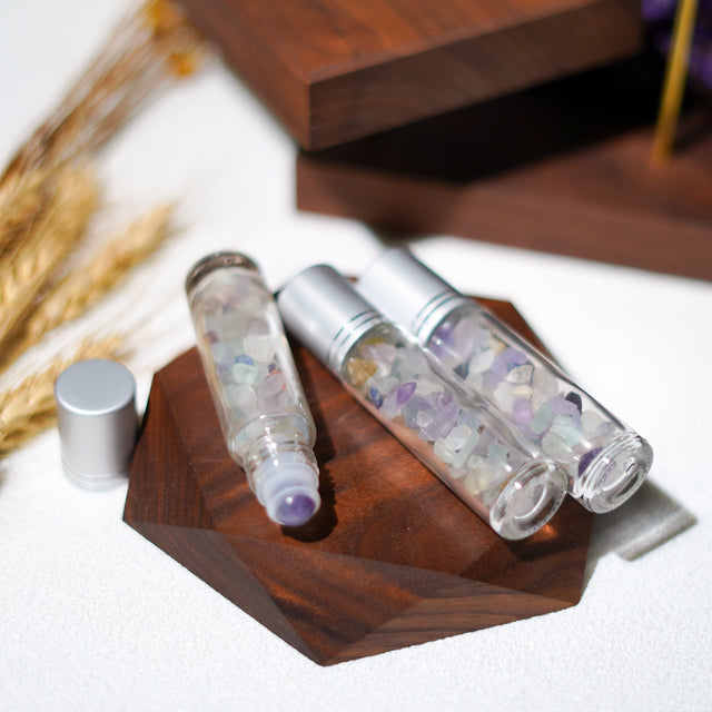 Crystal chips perfume bottle