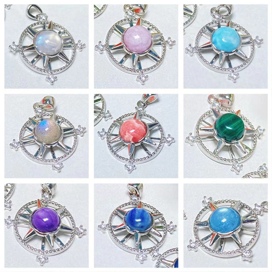 Crystal spin star pendants