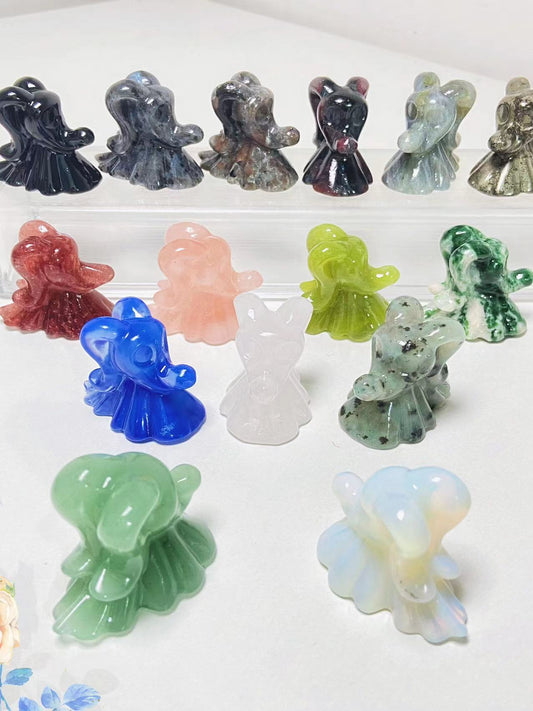 Crystal zero dog carvings