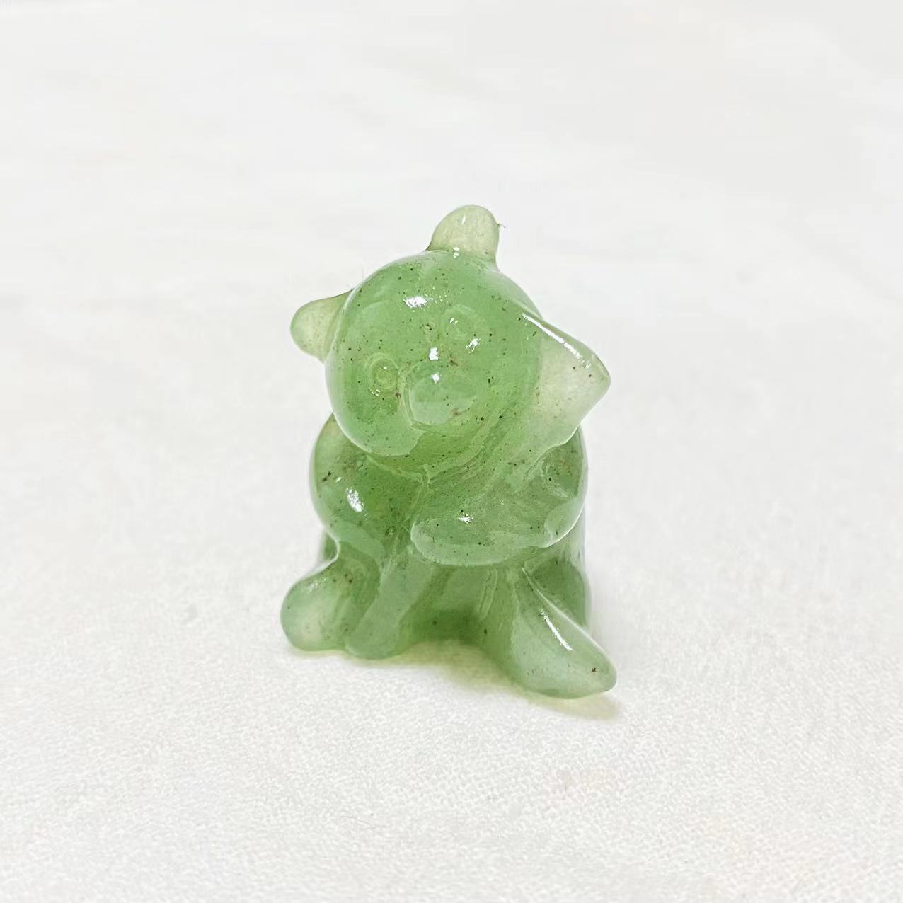 Crystal different materials panda small carvings