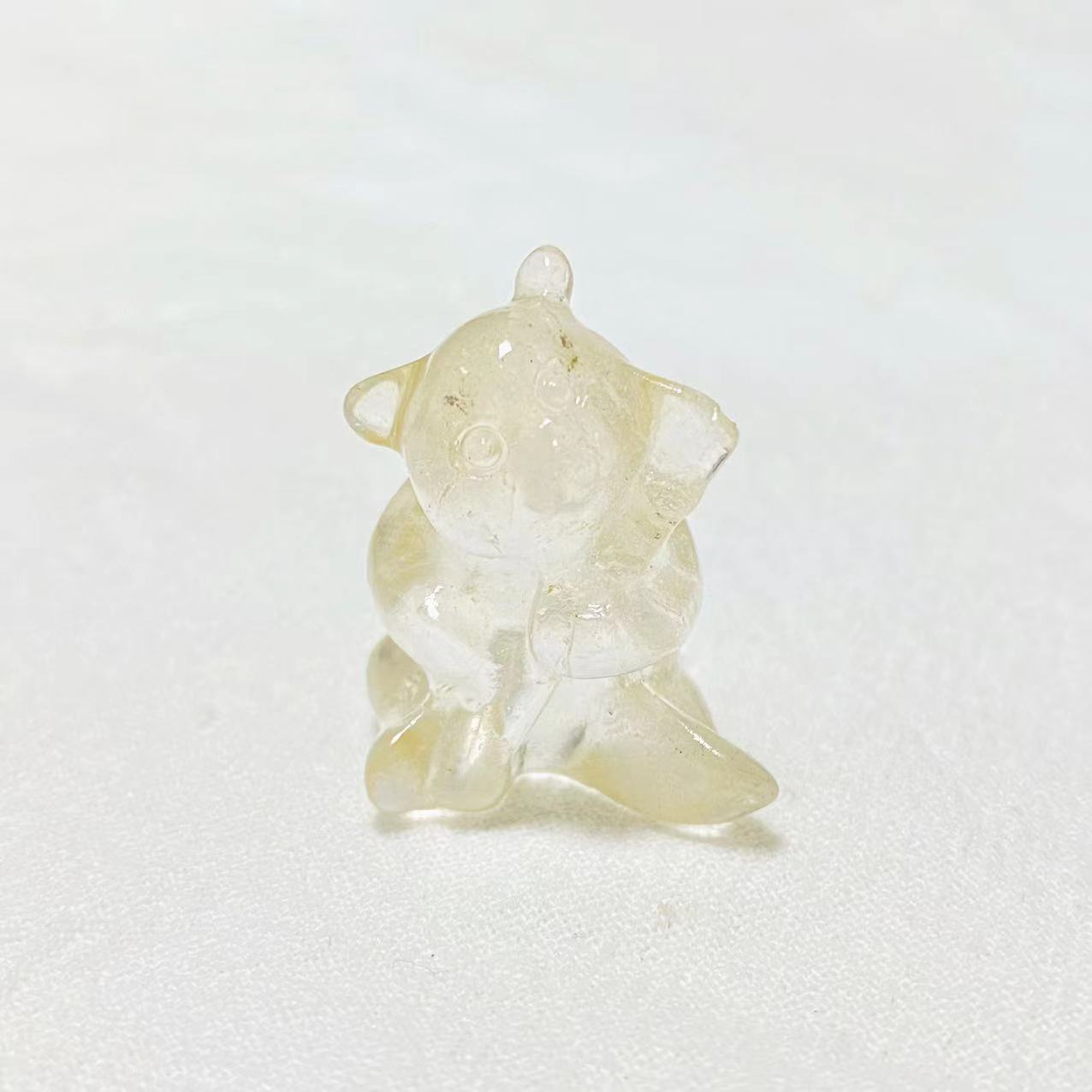 Crystal different materials panda small carvings