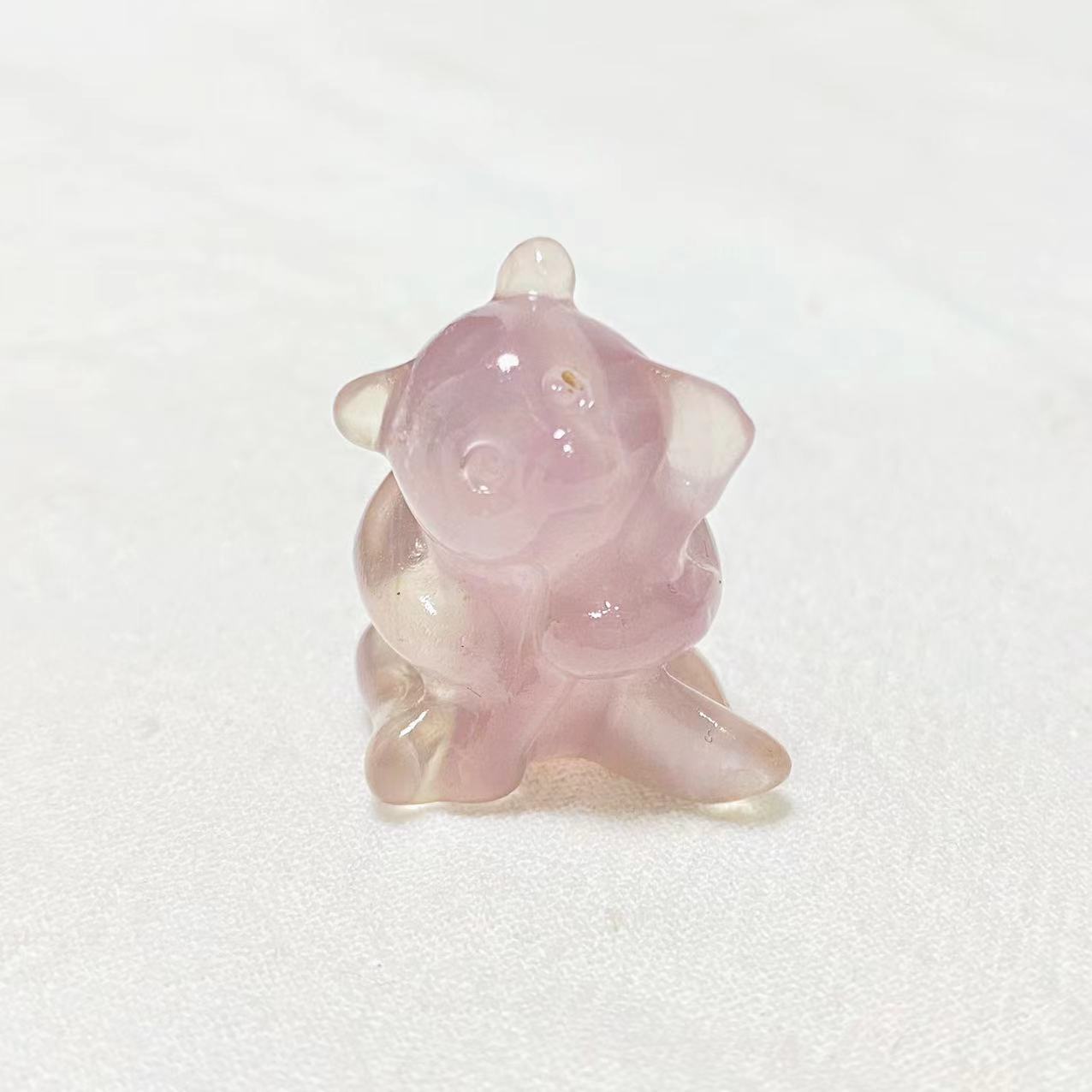 Crystal different materials panda small carvings