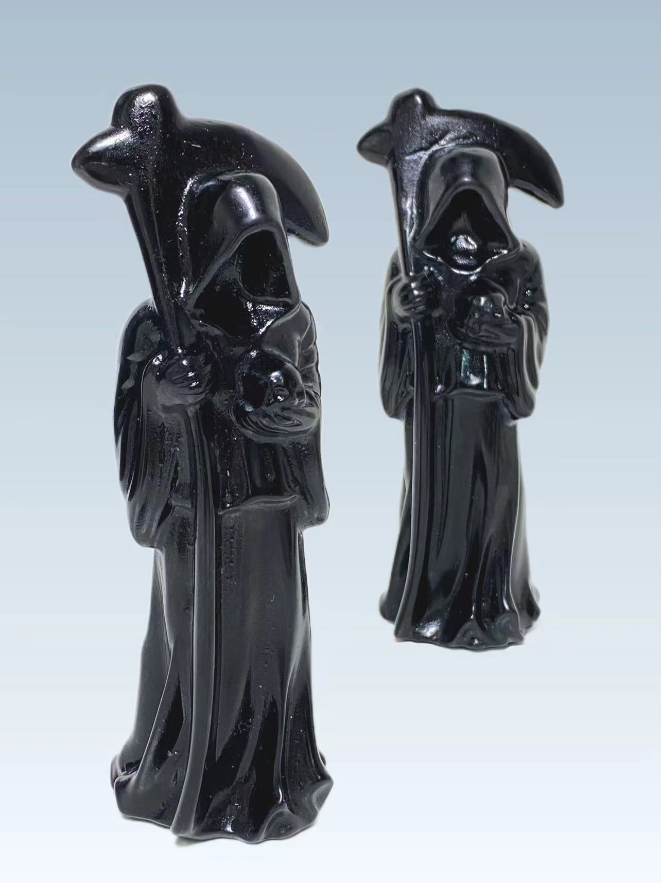 Blcak obsidian reaper big carving
