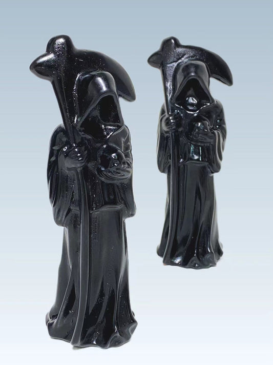 Blcak obsidian reaper big carving