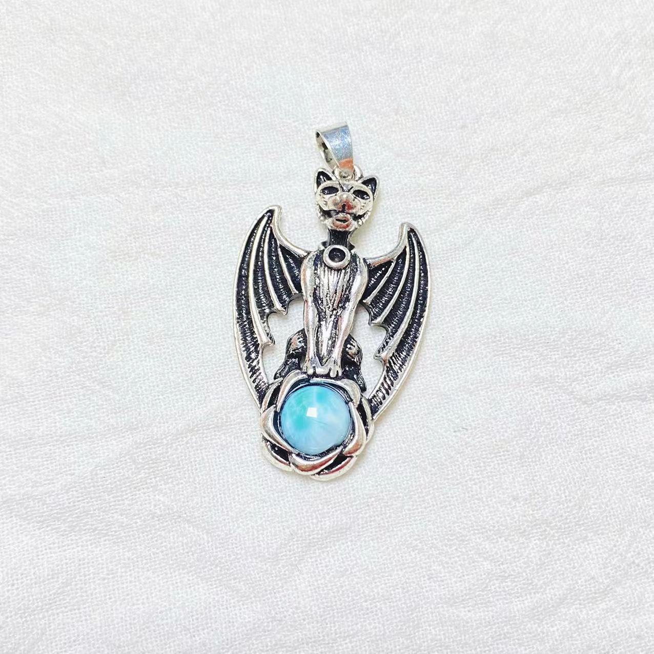 Copper gargoyle pendant
