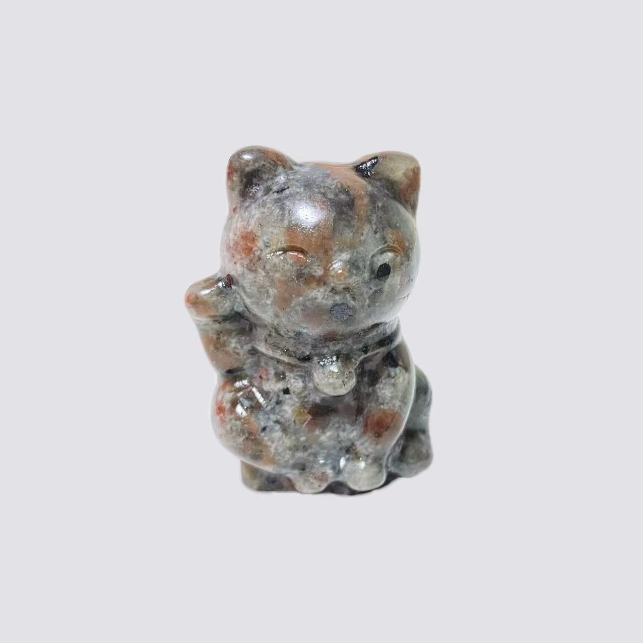 Lucky cat small carving