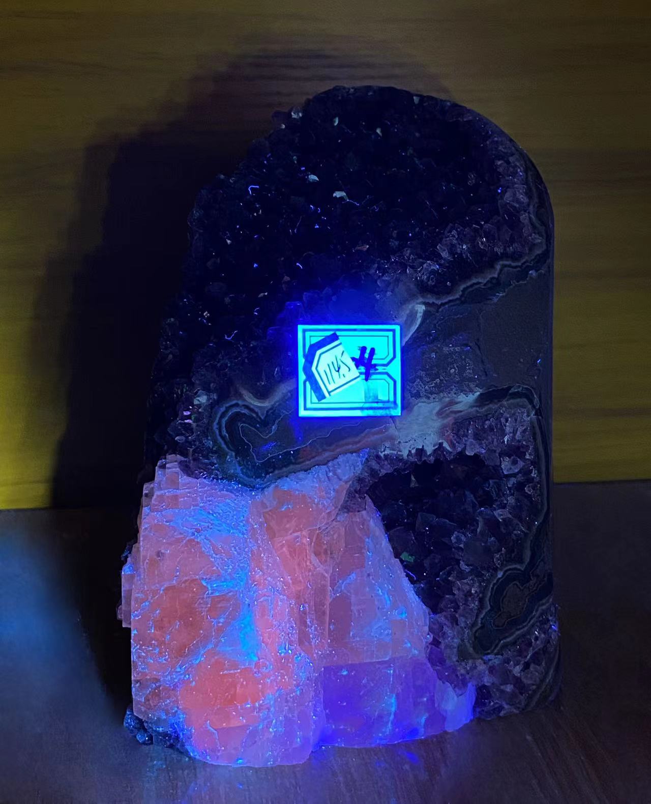 Uruguay Amethyst clusters freeform with calcite #2079