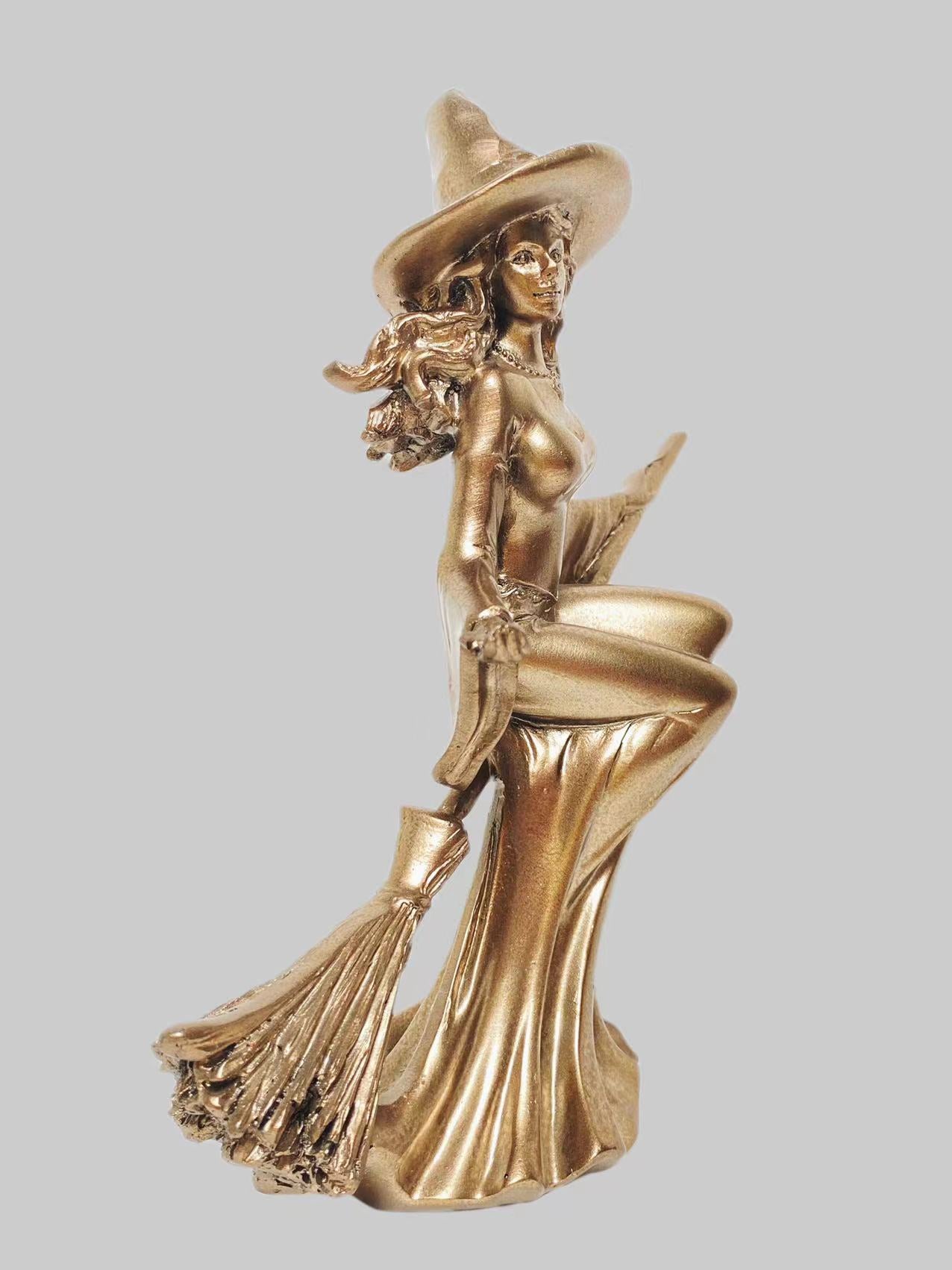 resin witch carving
