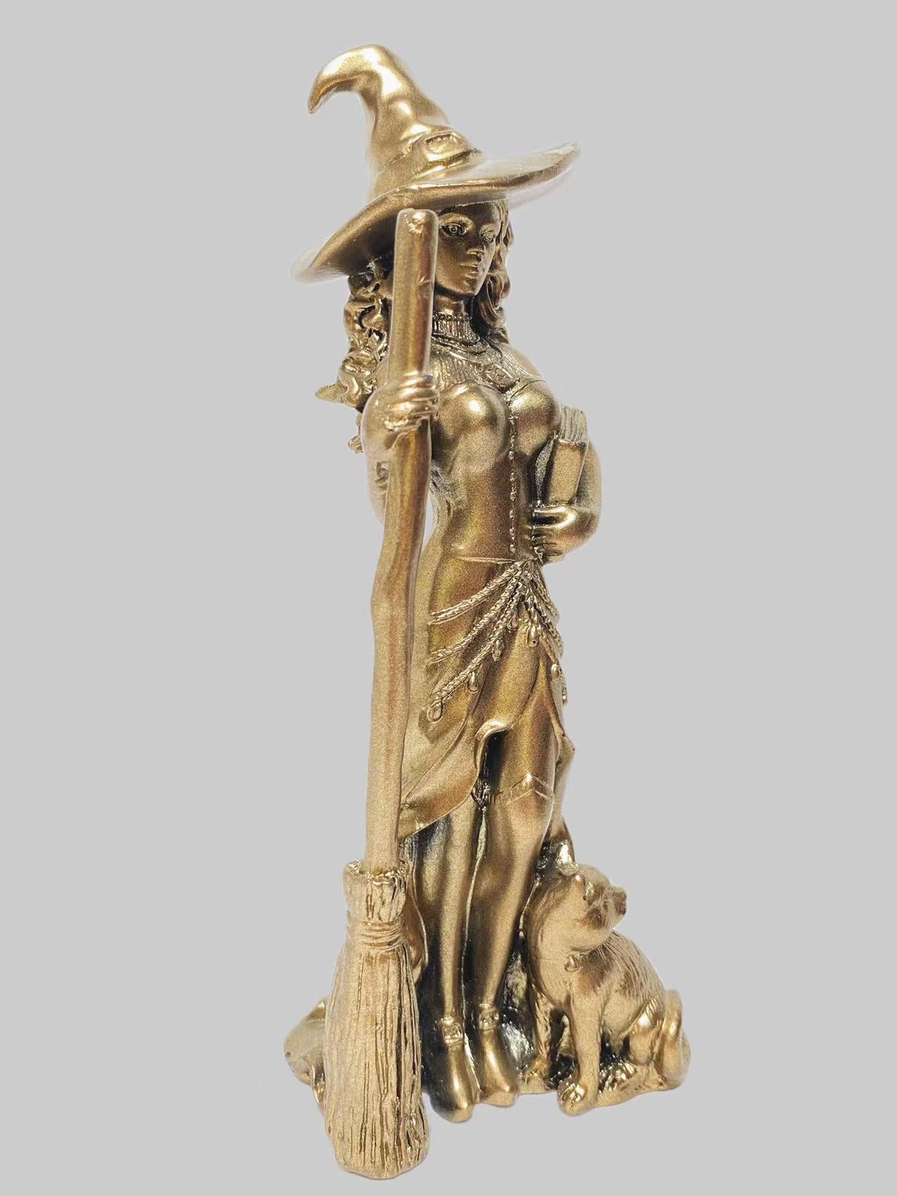 resin witch carving