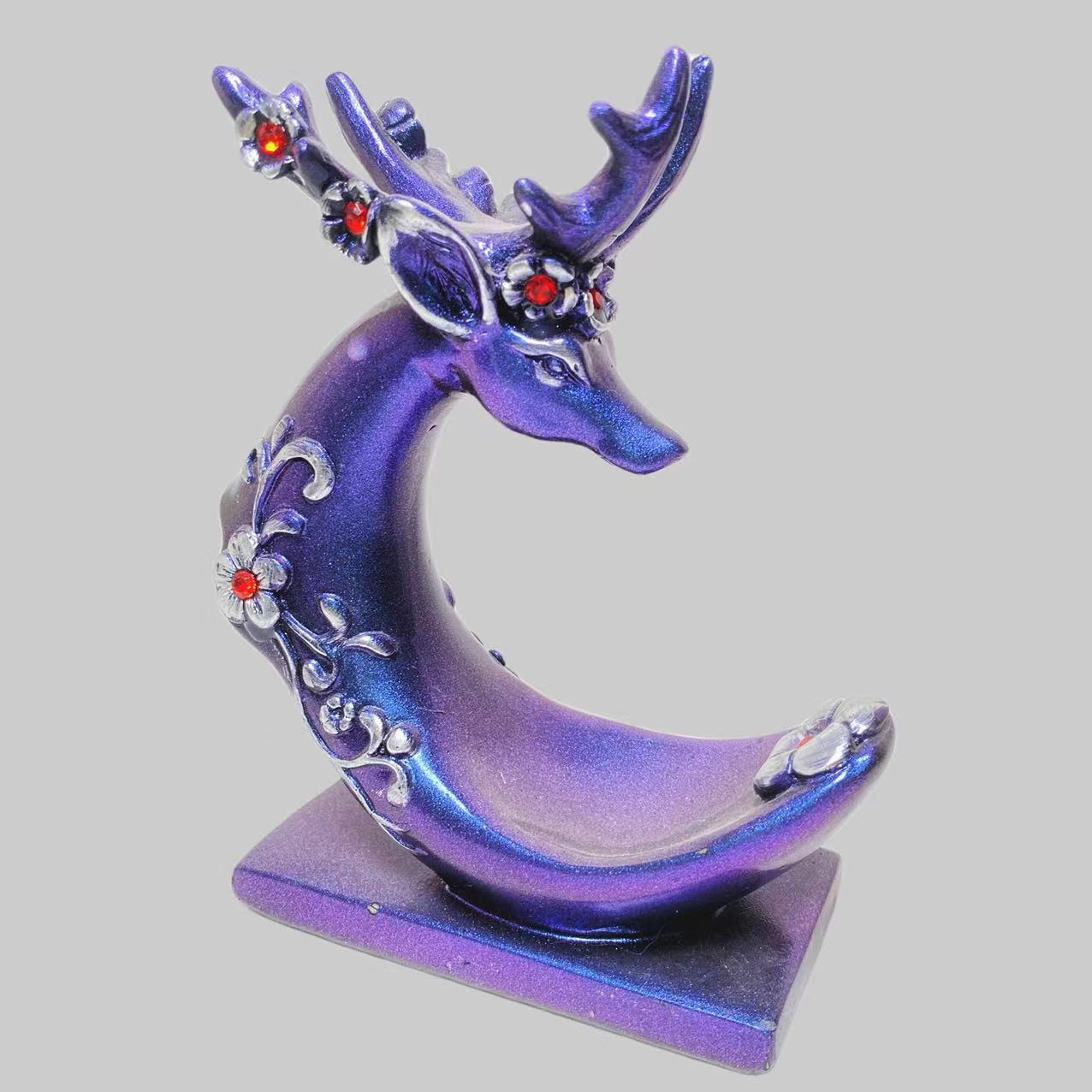 Resin deer head sphere stand