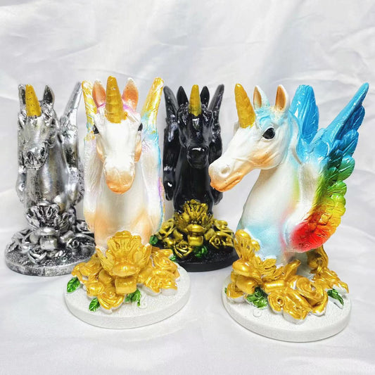 Resin unicorn sphere stand