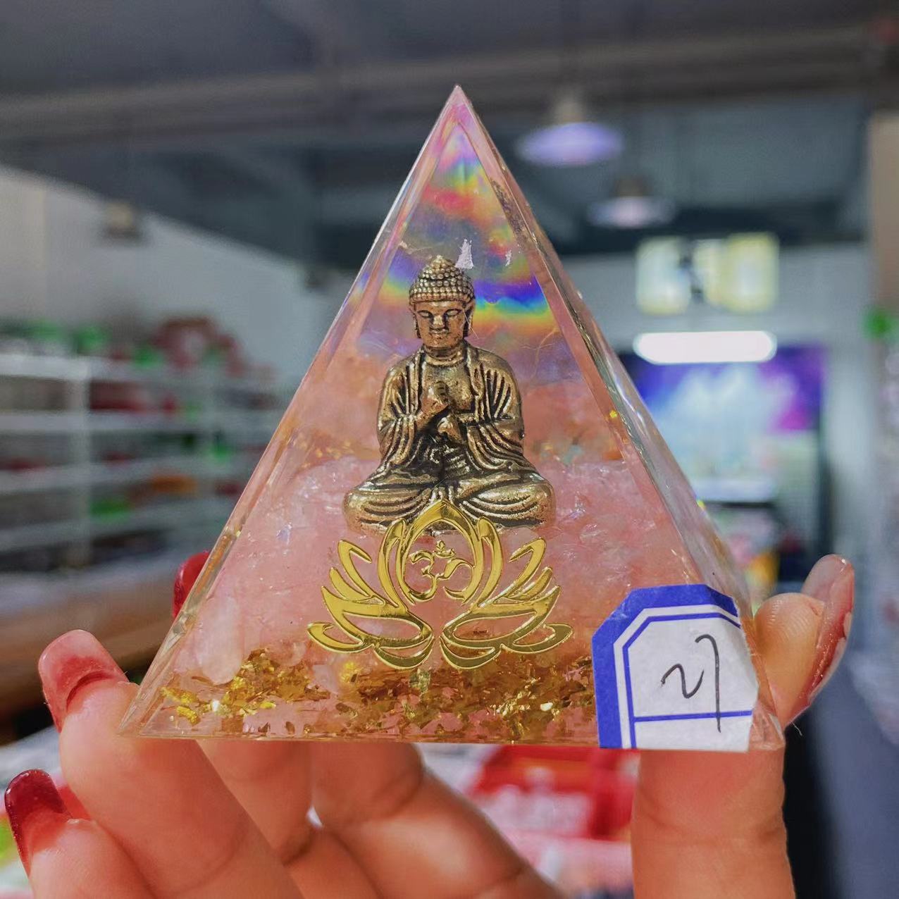 Resin chips orgonite pyramid