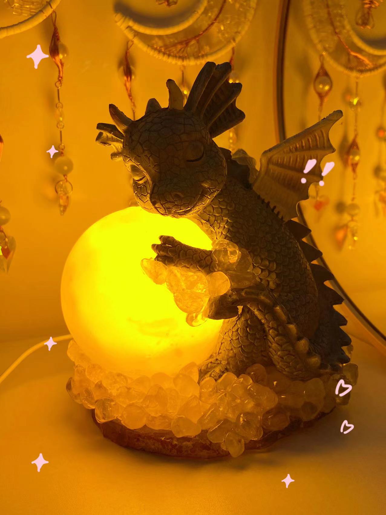 Flying dragon hug sphere light
