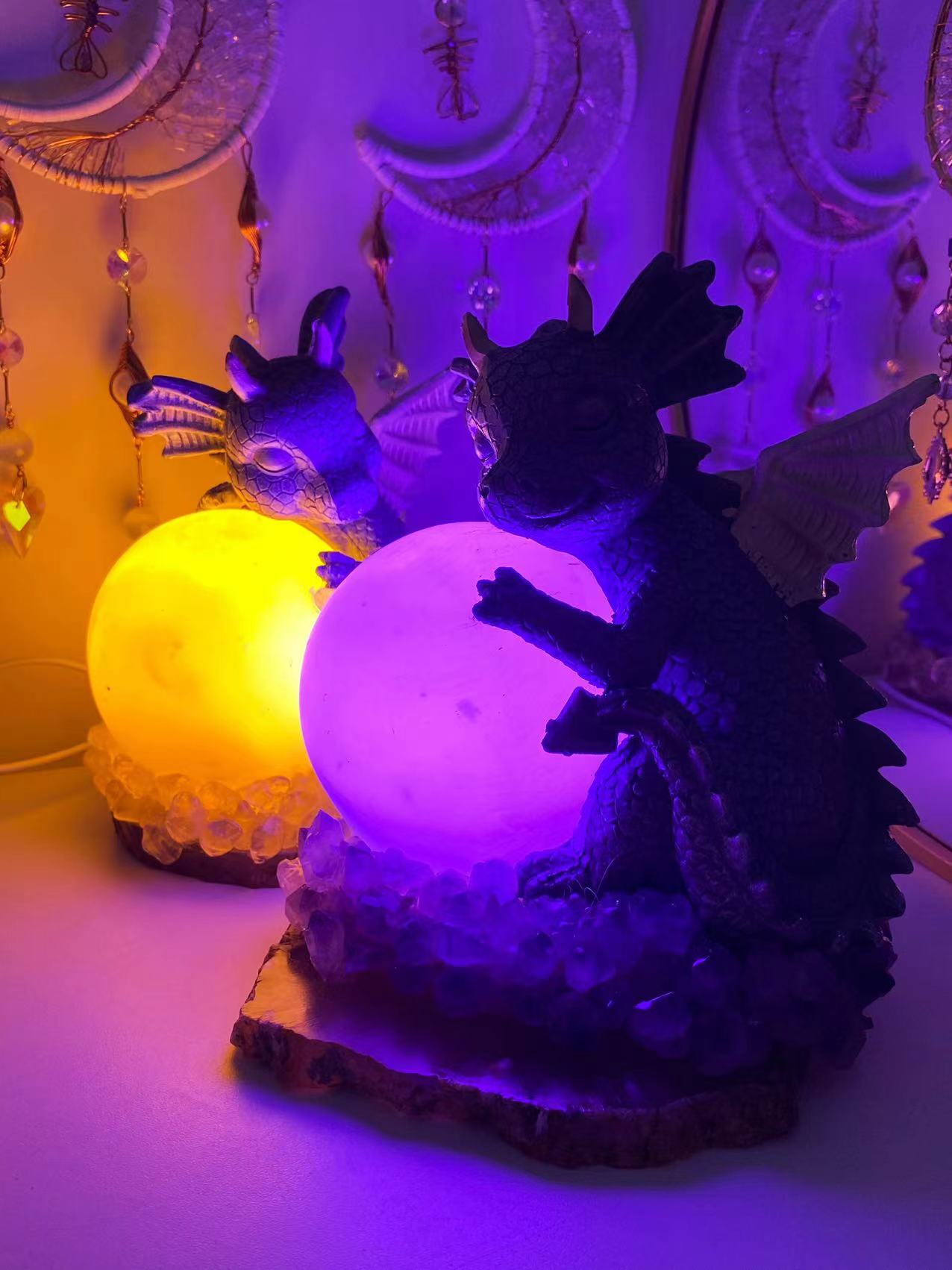 Flying dragon hug sphere light