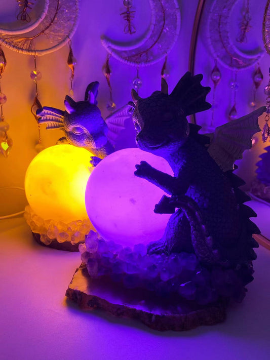 Flying dragon hug sphere light