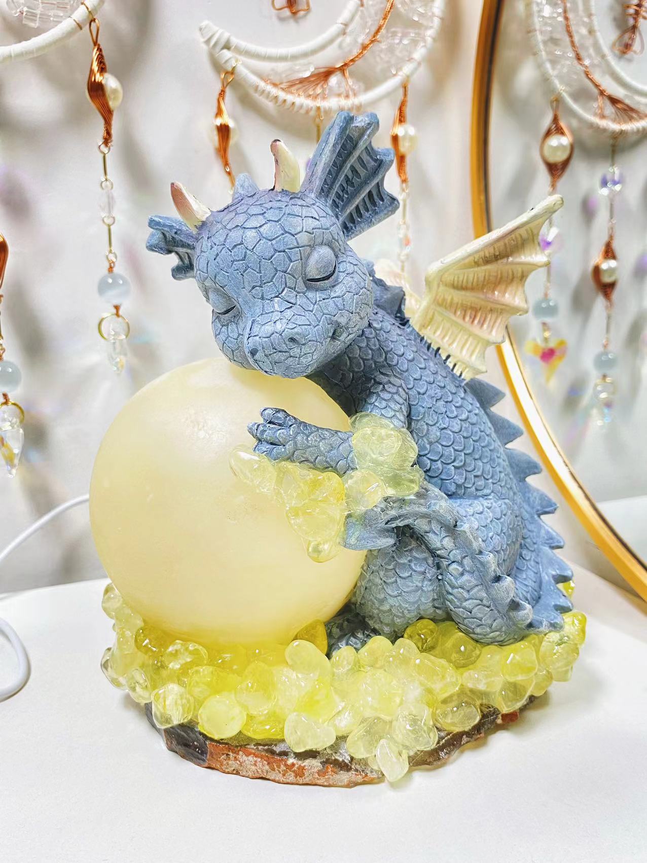 Flying dragon hug sphere light