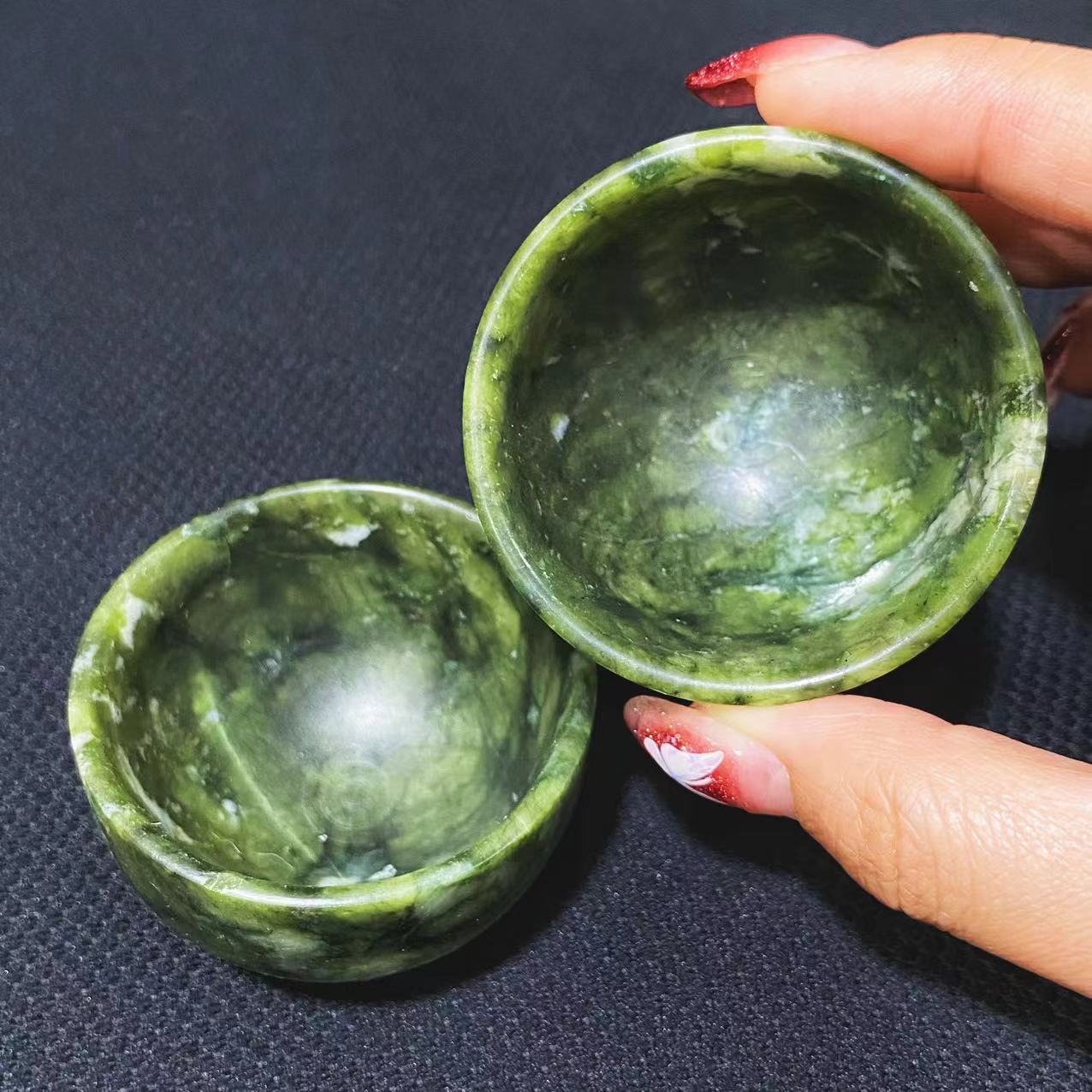 Green jade teacup