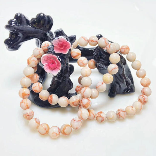 8mm Red vein jasper bracelet
