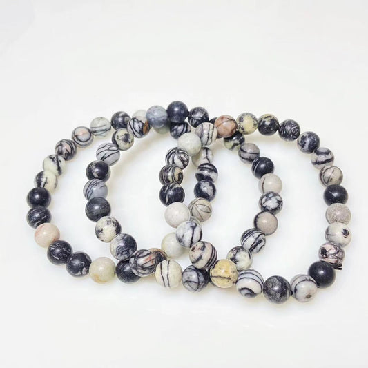 Black vein jasper bracelet