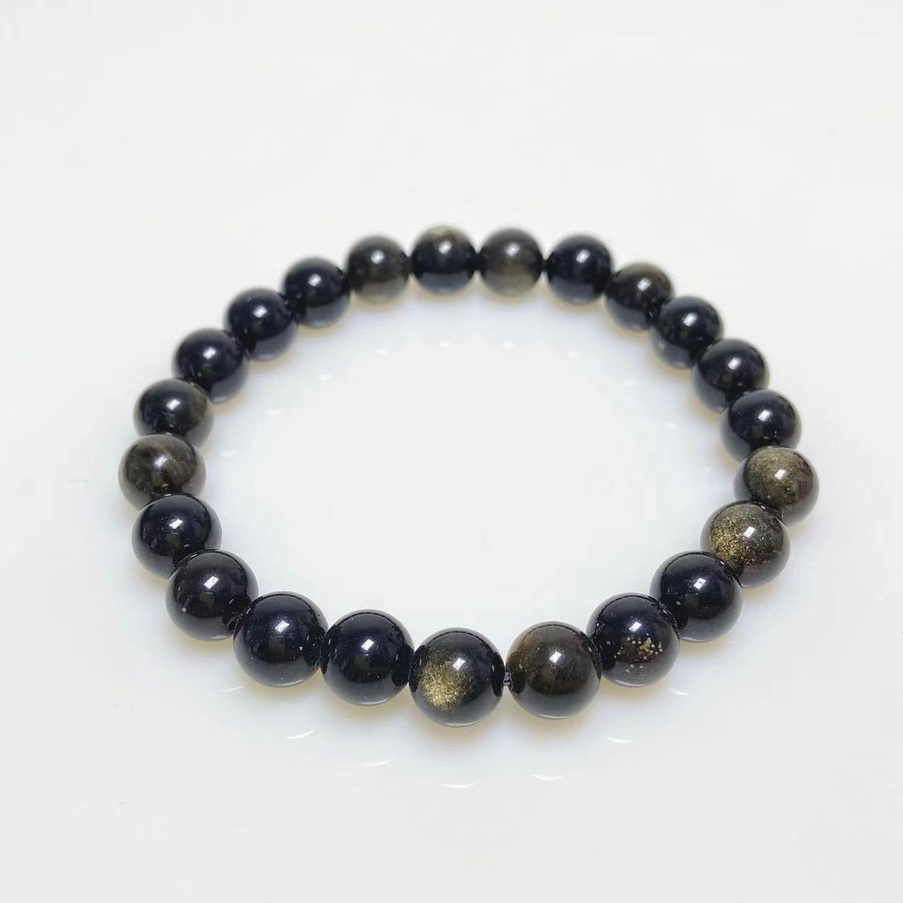 Golden sheen obsidian bracelet