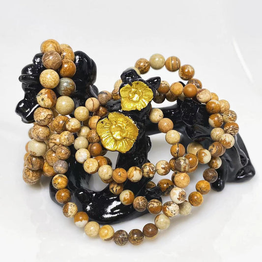 petrified wood bracelet