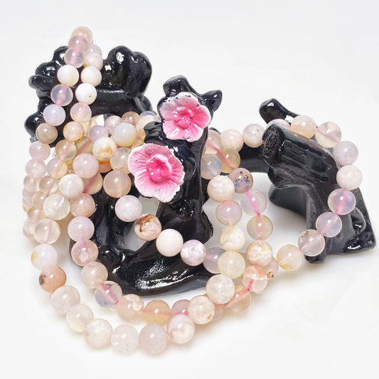 Flower agate bracelet