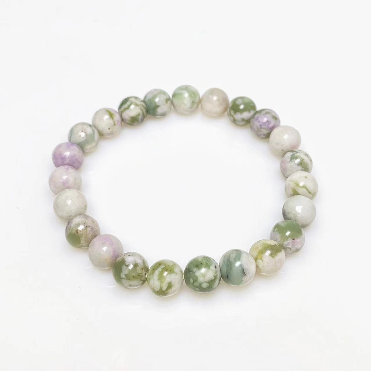 Purple green jasper bracelet