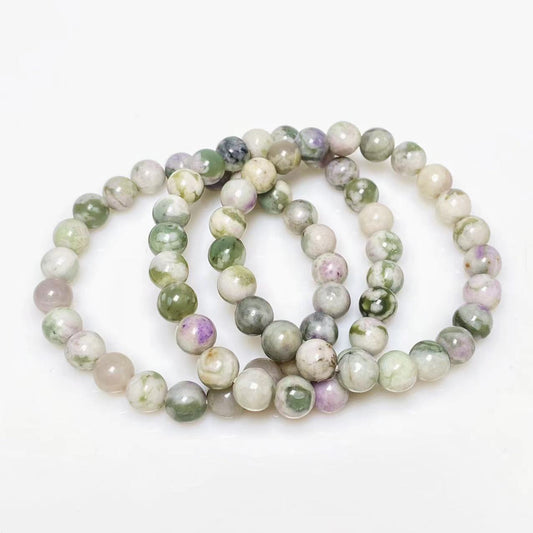 Purple green jasper bracelet