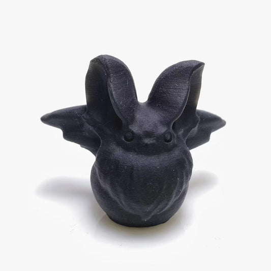 Black obsidian bat carving 1