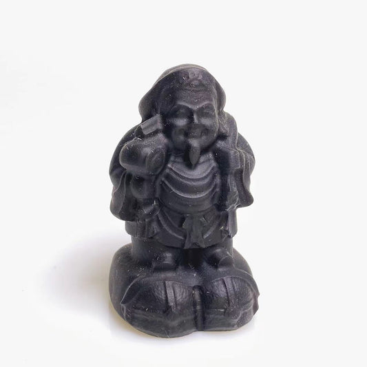 Black obsidian carving