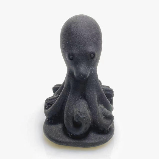 Black obsidian octopus carving