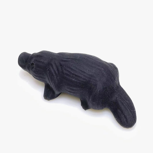 Black obsidian paltypus carving