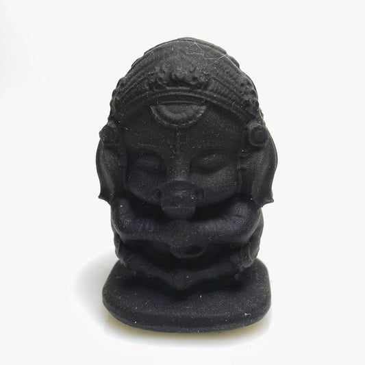 Black obsidian Genasha carving